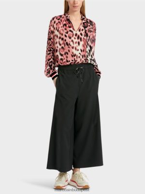 Marc Cain 7/8 lángolt láb nadrág Willmar fekete ruházat 2486DN539 Marc Cain Cipő