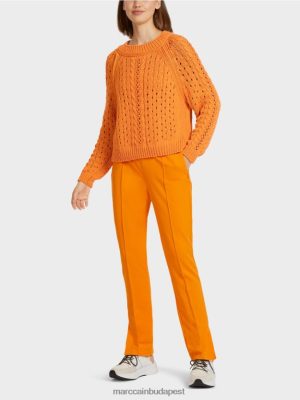 Marc Cain A "Németországba kötött" mintás pulóver élénk narancs ruházat 2486DN1177 Marc Cain Budapest