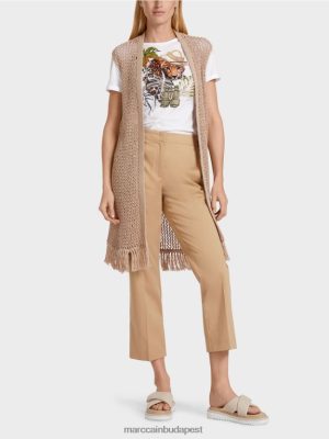 Marc Cain A "újragondoljunk együtt" kötött mellény mély homok ruházat 2486DN271 Marc Cain Budapest