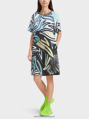 Marc Cain A-vonalú raglan ruha lágy porkék ruházat 2486DN28 Marc Cain Budapest