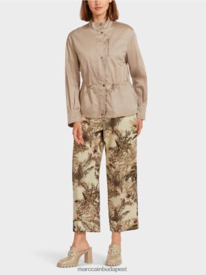 Marc Cain Alkalmi kültéri kabát pamutban lágy taupe ruházat 2486DN397 Marc Cain Budapest