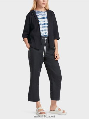 Marc Cain Alkalmi kabát szövetkeverékből készül éjféli kék ruházat 2486DN363 Marc Cain Táska