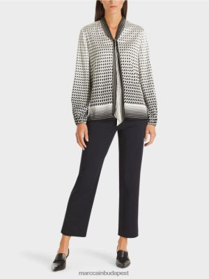 Marc Cain Blúz minta keverékkel Új puszta rózsaszín ruházat 2486DN996 Marc Cain Táska