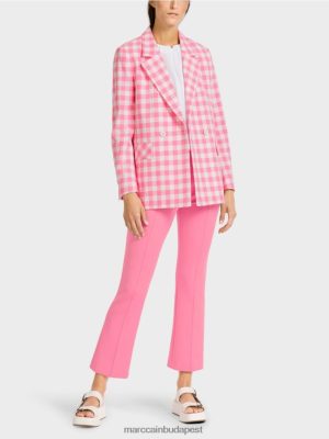 Marc Cain Blazer a Vichy -ellenőrzéssel fényes rózsaszínű ruházat 2486DN194 Marc Cain Cipő