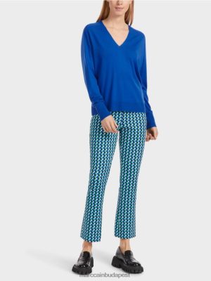 Marc Cain "Együtt gondolkozz át" kötött pulóver fényes királykék ruházat 2486DN1058 Marc Cain Cipő