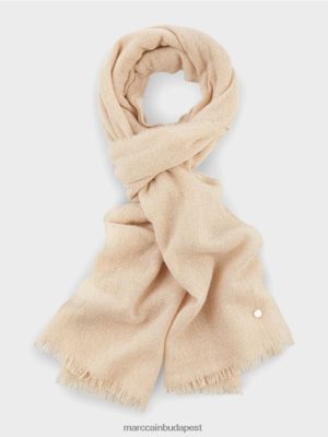 Marc Cain Elegáns szőtt sál Lurex -szel sötét krém tartozék 2486DN1678 Marc Cain Budapest
