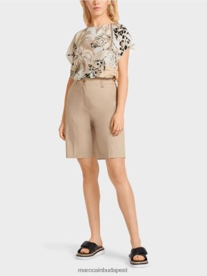 Marc Cain Finike rövidnadrág nőies illeszkedésben mély homok ruházat 2486DN658 Marc Cain Budapest