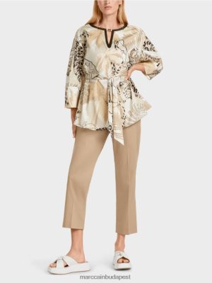 Marc Cain Hosszú, felgyújtott blúz mély homok ruházat 2486DN950 Marc Cain Cipő