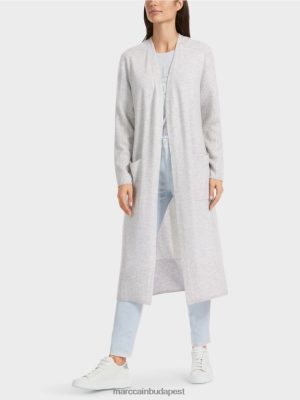 Marc Cain Hosszú kötött "újragondoljunk együtt" kabát ezüstszürke ruházat 2486DN333 Marc Cain Táska
