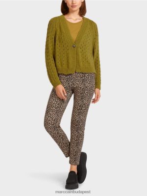 Marc Cain Kardigan "Németországban kötött" sárga oliv ruházat 2486DN412 Marc Cain Budapest