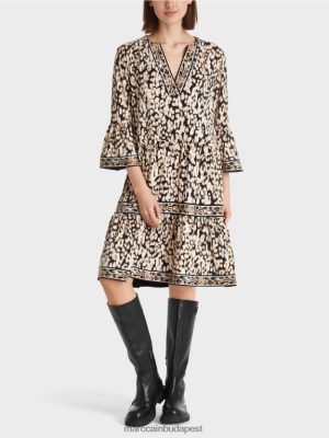 Marc Cain Leopard ruha Jersey -ben fekete ruházat 2486DN47 Marc Cain Cipő