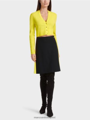 Marc Cain Mini szoknya színes blokkoló csíkokkal fekete ruházat 2486DN475 Marc Cain Budapest