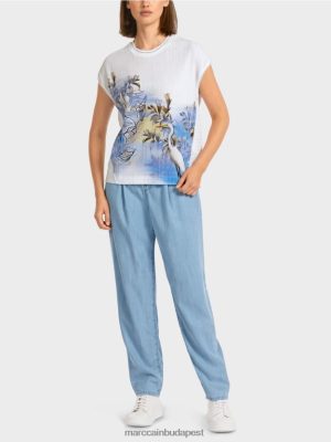 Marc Cain "Németországba kötött pulóver" könnyű porkék ruházat 2486DN1159 Marc Cain Budapest