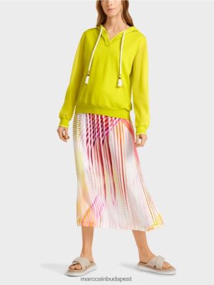 Marc Cain Németországban kötött kapucnis pulóver kötött pulóver könnyű limeade ruházat 2486DN1138 Marc Cain Budapest