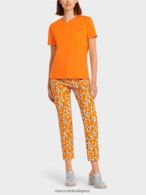 Marc Cain Póló díszített mellzsebel tiszta narancs ruházat 2486DN1457 Marc Cain Cipő