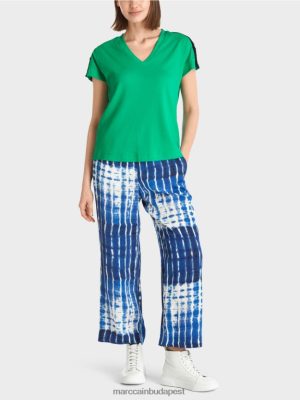 Marc Cain Póló vállgombokkal fényes bazsalikom levél ruházat 2486DN1358 Marc Cain Cipő