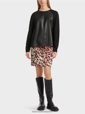 Marc Cain Raglan pulóver anyagkeverékkel fekete ruházat 2486DN1222 Marc Cain Budapest