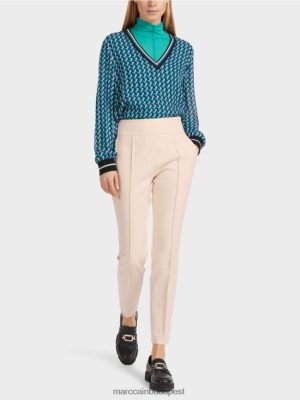 Marc Cain Sliven nadrág oldalsó cipzárral mandulavirág ruházat 2486DN522 Marc Cain Táska