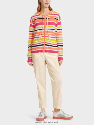 Marc Cain Sportos kardigán csíkokkal könnyű limeade ruházat 2486DN367 Marc Cain Budapest