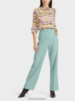 Marc Cain Széles lábú ráncos nadrág wukari sötét égkék ruházat 2486DN590 Marc Cain Cipő