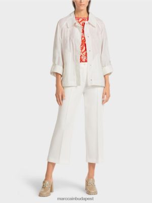 Marc Cain "Tegye át egymással" kültéri kabátot piszkosfehér ruházat 2486DN277 Marc Cain Budapest