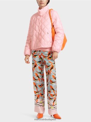 Marc Cain "Tegye át egymással" kültéri kabátot puha por rózsaszínű ruházat 2486DN268 Marc Cain Budapest