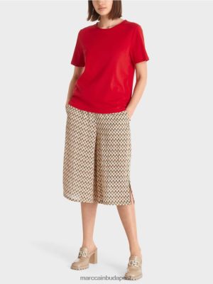Marc Cain Teteje a nyújtott pamutban mélyvörös ruházat 2486DN1381 Marc Cain Budapest
