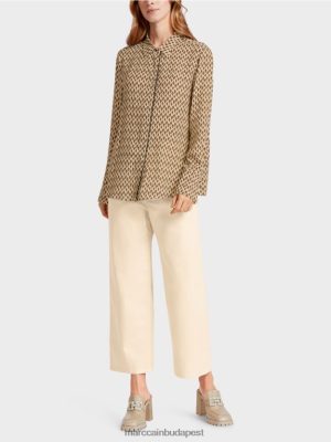 Marc Cain Viscose blúz, teljes nyomtatással krém ruházat 2486DN917 Marc Cain Cipő
