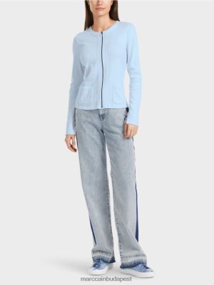 Marc Cain Zabd dzseki kerek nyakú lágy porkék ruházat 2486DN330 Marc Cain Táska