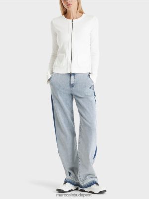 Marc Cain Zabd dzseki kerek nyakú piszkosfehér ruházat 2486DN332 Marc Cain Cipő