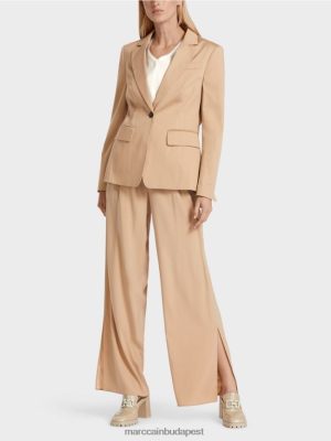 Marc Cain bélelt pamut blézer mély homok ruházat 2486DN191 Marc Cain Cipő