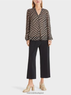 Marc Cain blúz geometriai mintázatban fekete ruházat 2486DN1005 Marc Cain Táska