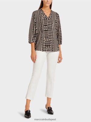 Marc Cain blúz stílusú teteje V-nyakkal fekete ruházat 2486DN1013 Marc Cain Cipő