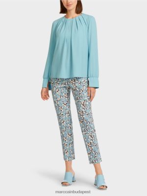 Marc Cain blúzi stílusú teteje redőkkel légköri kék ruházat 2486DN1020 Marc Cain Táska