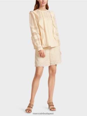 Marc Cain etnikai ihletésű blúz krém ruházat 2486DN911 Marc Cain Cipő