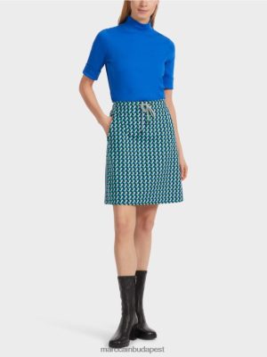 Marc Cain felgyújtott szoknya, teljes formatervezésű zománc ruházat 2486DN457 Marc Cain Budapest