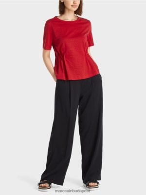 Marc Cain felszerelt vászon póló mélyvörös ruházat 2486DN1378 Marc Cain Budapest