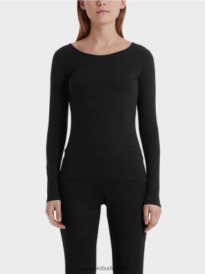 Marc Cain finom hosszú ujjú ing fekete ruházat 2486DN1475 Marc Cain Cipő