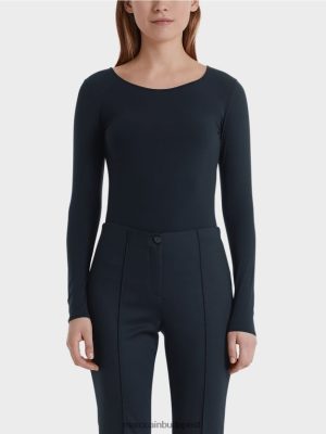 Marc Cain finom hosszú ujjú ing éjféli kék ruházat 2486DN1474 Marc Cain Budapest