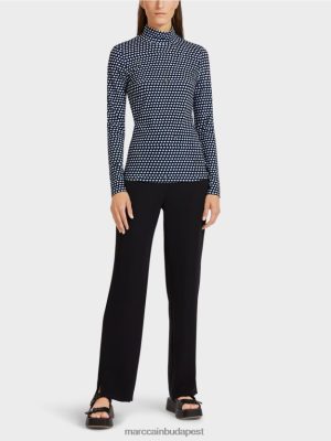 Marc Cain hosszú ujjú teteje stand-up gallérral fekete ruházat 2486DN1440 Marc Cain Táska