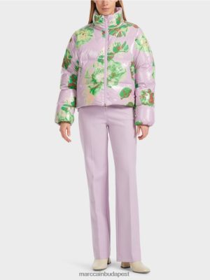Marc Cain kültéri kabát virágmintával fényes levendula ruházat 2486DN231 Marc Cain Táska