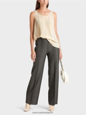 Marc Cain könnyű ujjatlan felső sötét krém ruházat 2486DN1353 Marc Cain Táska