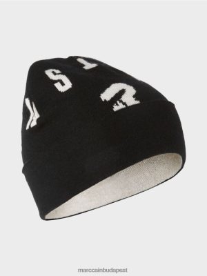 Marc Cain kötött "újragondoljunk együtt" sapka fekete tartozék 2486DN1698 Marc Cain Táska