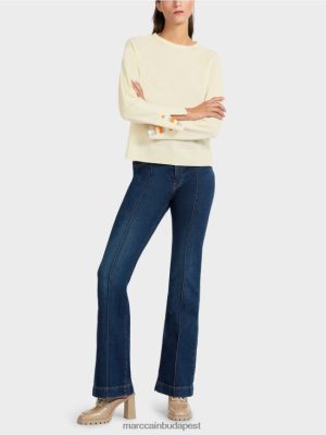 Marc Cain kötött pulóver kontraszt hüvelyes réssel porrém ruházat 2486DN1203 Marc Cain Táska