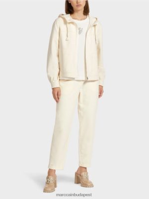 Marc Cain kapucnis dzseki pamut mezben könnyű ecru ruházat 2486DN410 Marc Cain Cipő
