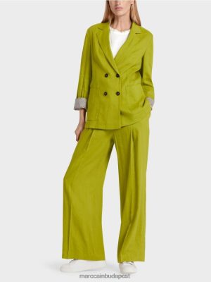 Marc Cain kettős mellű vászonkabát mély olajbogyó zöld ruházat 2486DN190 Marc Cain Budapest