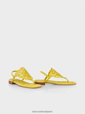 Marc Cain lábujja postai szandál kivágással citromzöld cipő 2486DN1601 Marc Cain Cipő