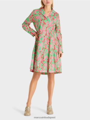 Marc Cain midi ruha hajtókészülékkel fényes jáde ruházat 2486DN108 Marc Cain Táska