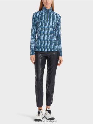 Marc Cain mintás póló stand up gallérral zománc ruházat 2486DN1231 Marc Cain Budapest