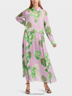 Marc Cain nőies ruha gallérral fényes levendula ruházat 2486DN7 Marc Cain Budapest